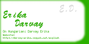 erika darvay business card
